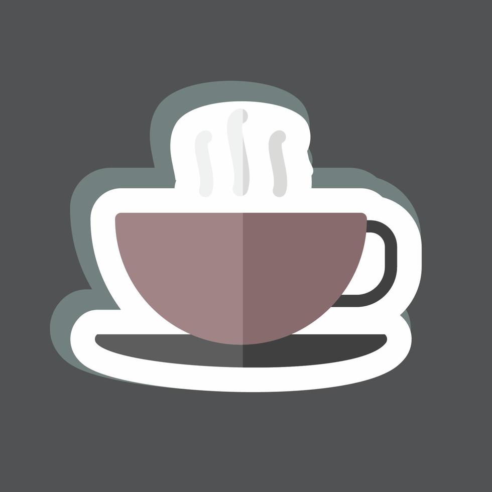 Sticker Coffee Cup. suitable for Wedding symbol. simple design editable. design template vector. simple symbol illustration vector