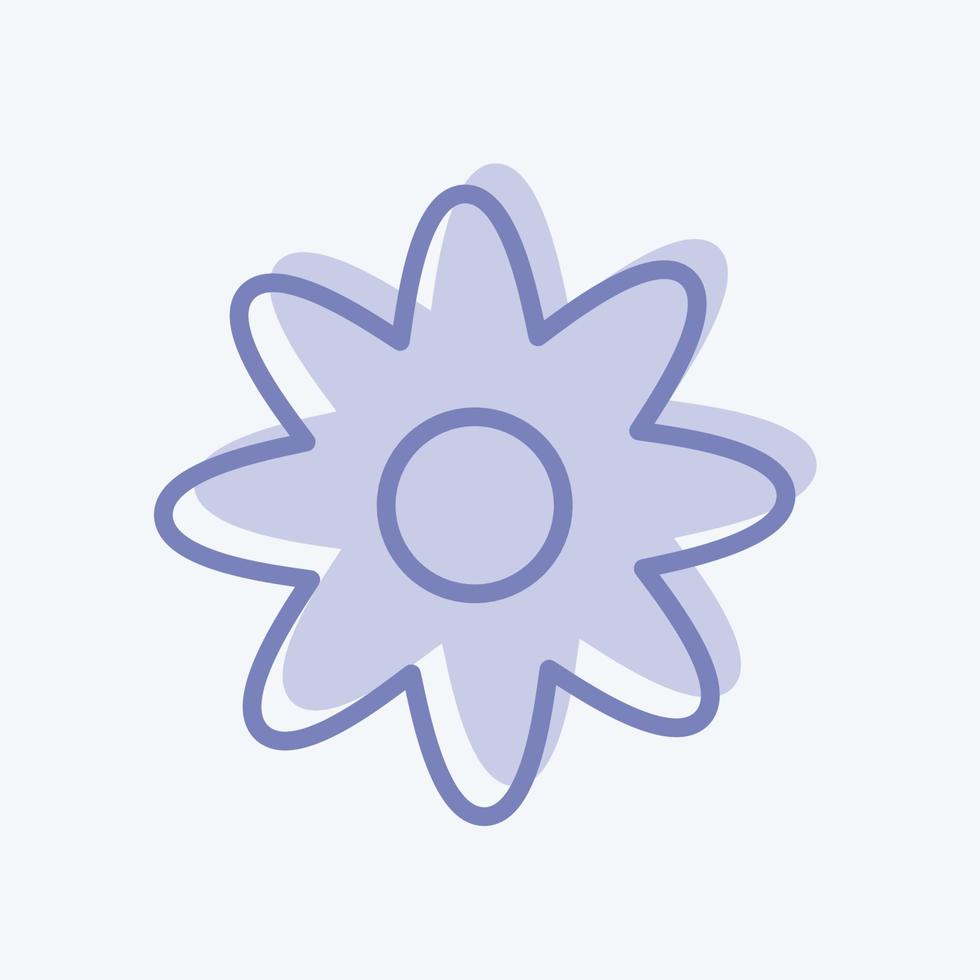 Icon Flower. suitable for Spa symbol. two tone style. simple design editable. design template vector. simple symbol illustration vector