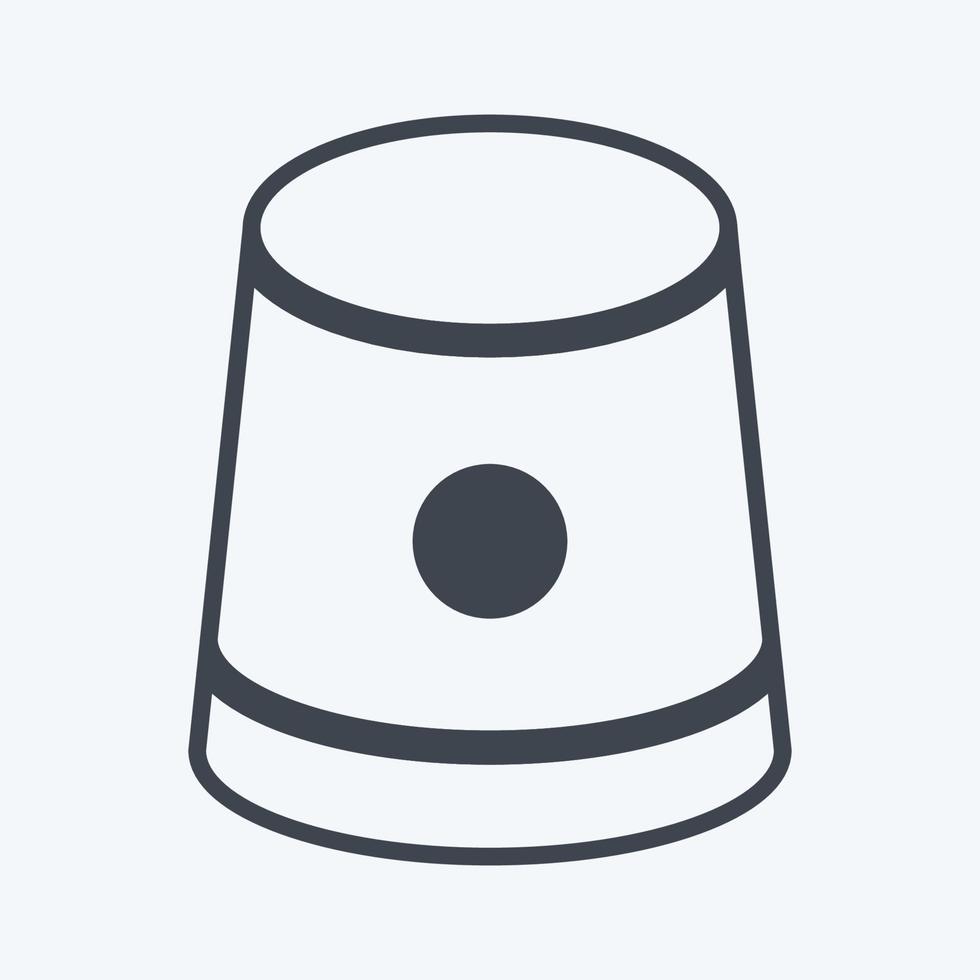 Icon Thimble. suitable for Tailor symbol. glyph style. simple design editable. design template vector. simple symbol illustration vector