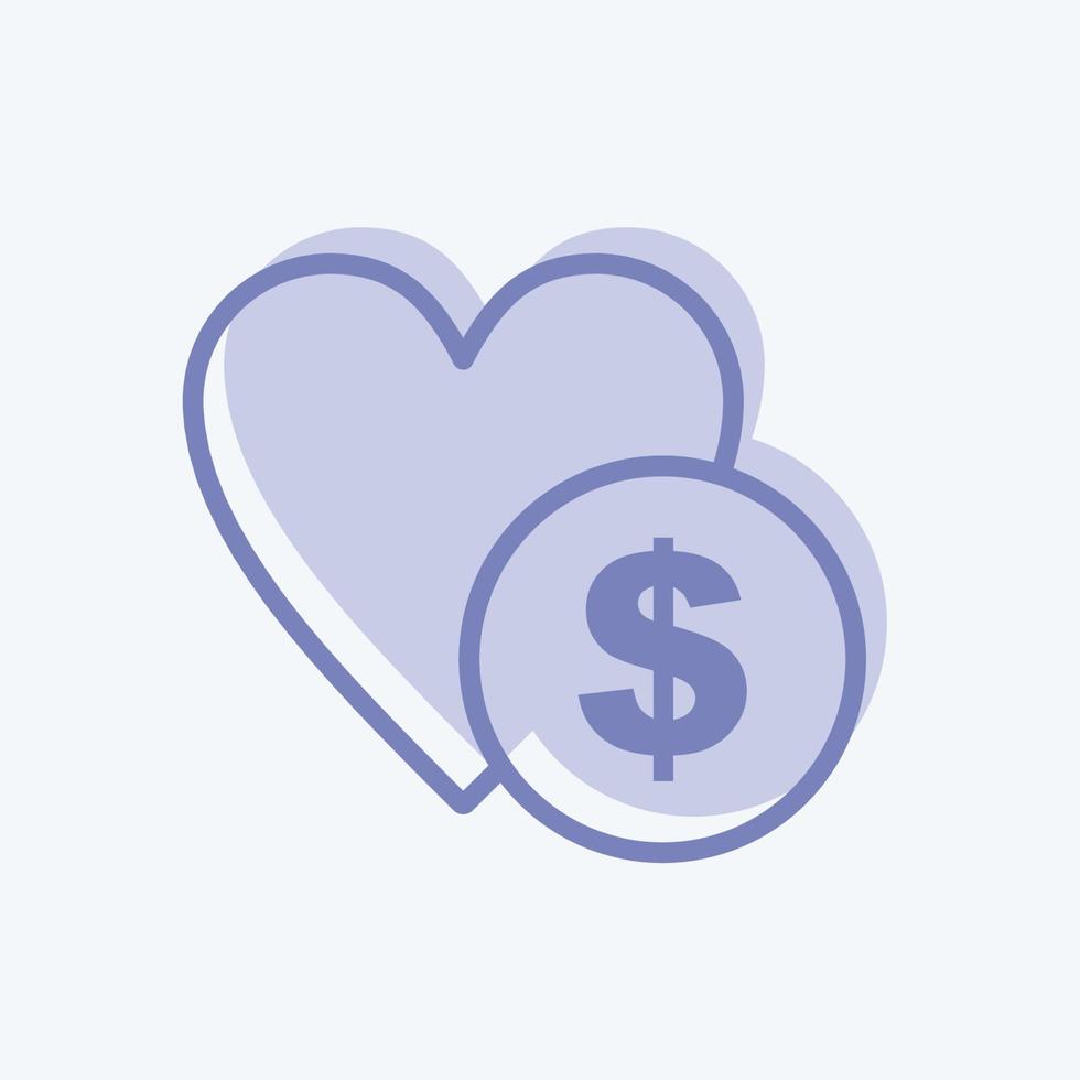 Icon Donation. suitable for Community symbol. two tone style. simple design editable. design template vector. simple symbol illustration vector