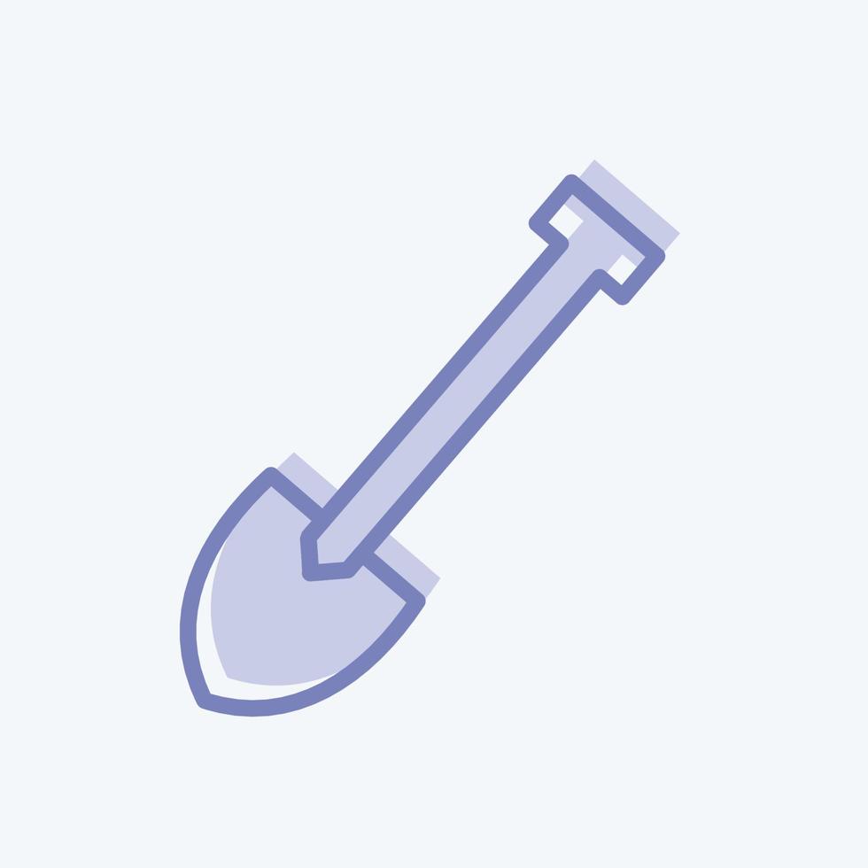 Icon Hand Shovel. suitable for garden symbol. two tone style. simple design editable. design template vector. simple symbol illustration vector