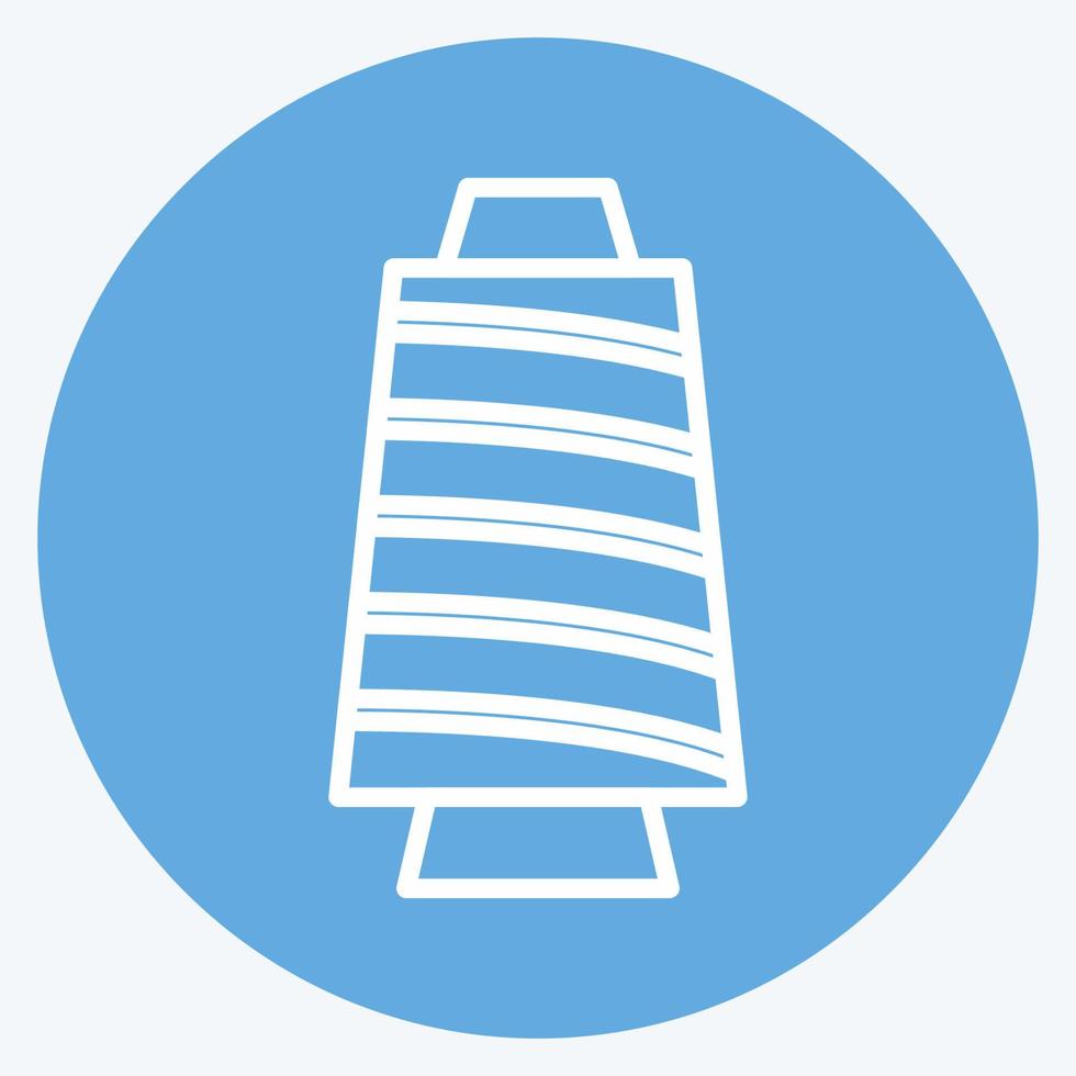 Icon Thread Spool. suitable for Tailor symbol. blue eyes style. simple design editable. design template vector. simple symbol illustration vector
