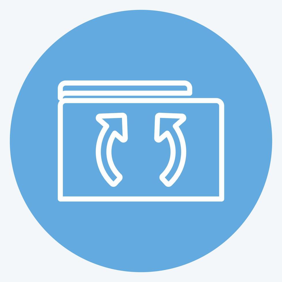 Icon Synchronization. suitable for Education symbol. blue eyes style. simple design editable. design template vector. simple symbol illustration vector