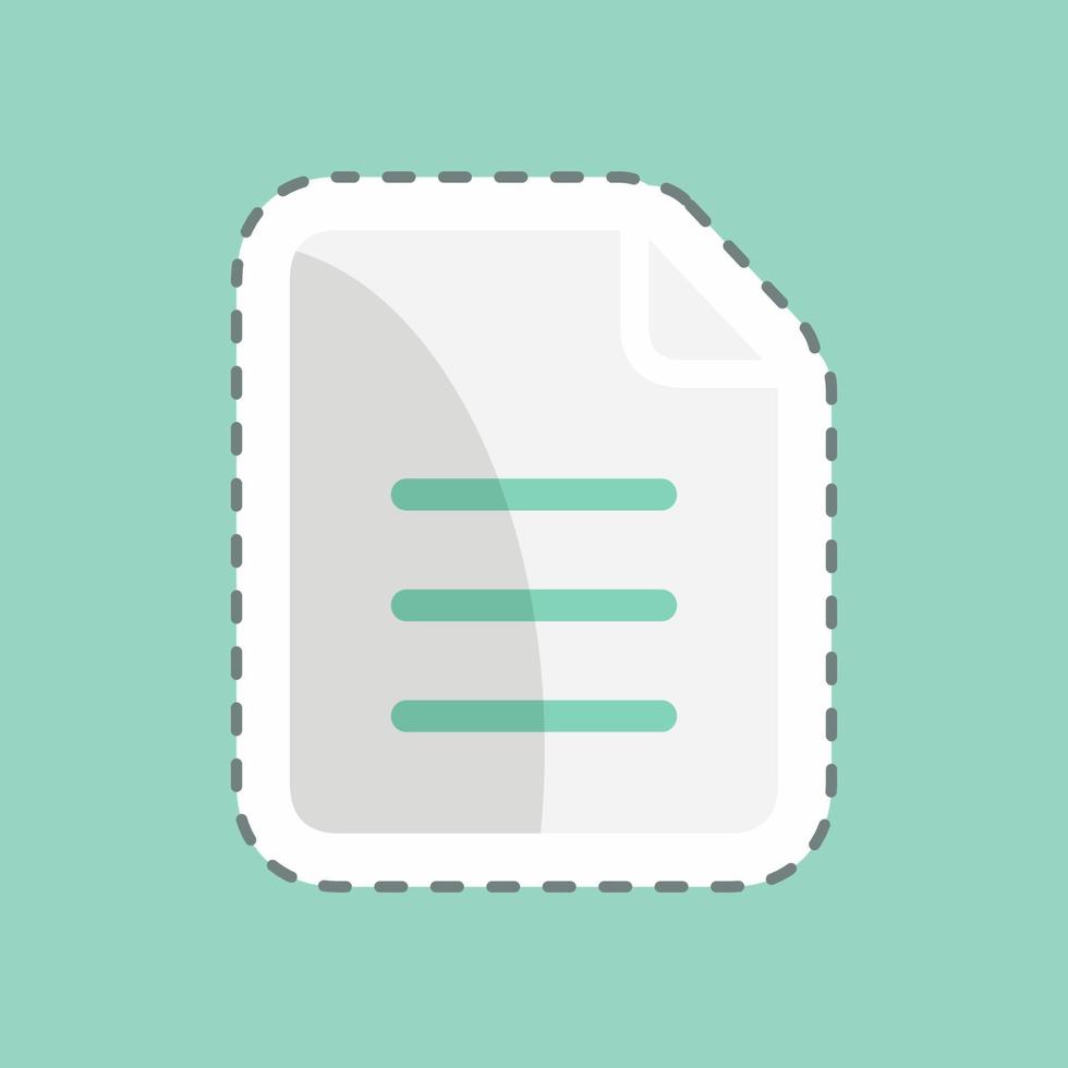 Sticker line cut Notes. suitable for Mobile Apps symbol. simple design editable. design template vector. simple symbol illustration vector