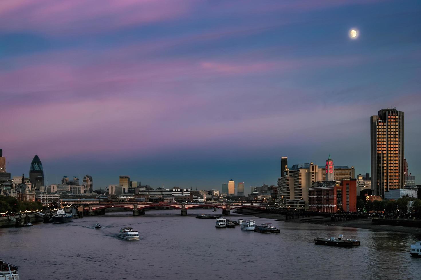London, Uk, 2005. London Skyline at Dusk photo