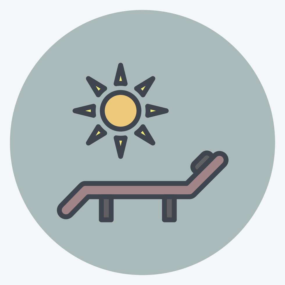 icono para tomar el sol. adecuado para el símbolo de spa. estilo compañero de color. diseño simple editable. vector de plantilla de diseño. ilustración de símbolo simple