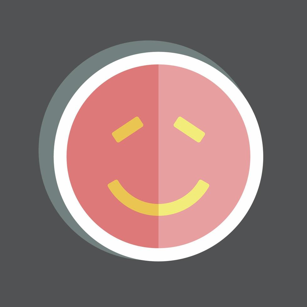 Sticker Emoticon Shy. suitable for Emoticon symbol. simple design editable. design template vector. simple symbol illustration vector
