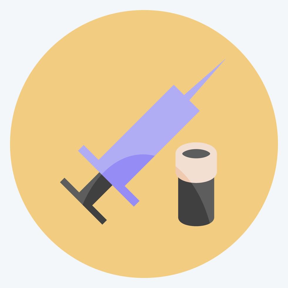 Icon Vaccine. suitable for Community symbol. flat style. simple design editable. design template vector. simple symbol illustration vector