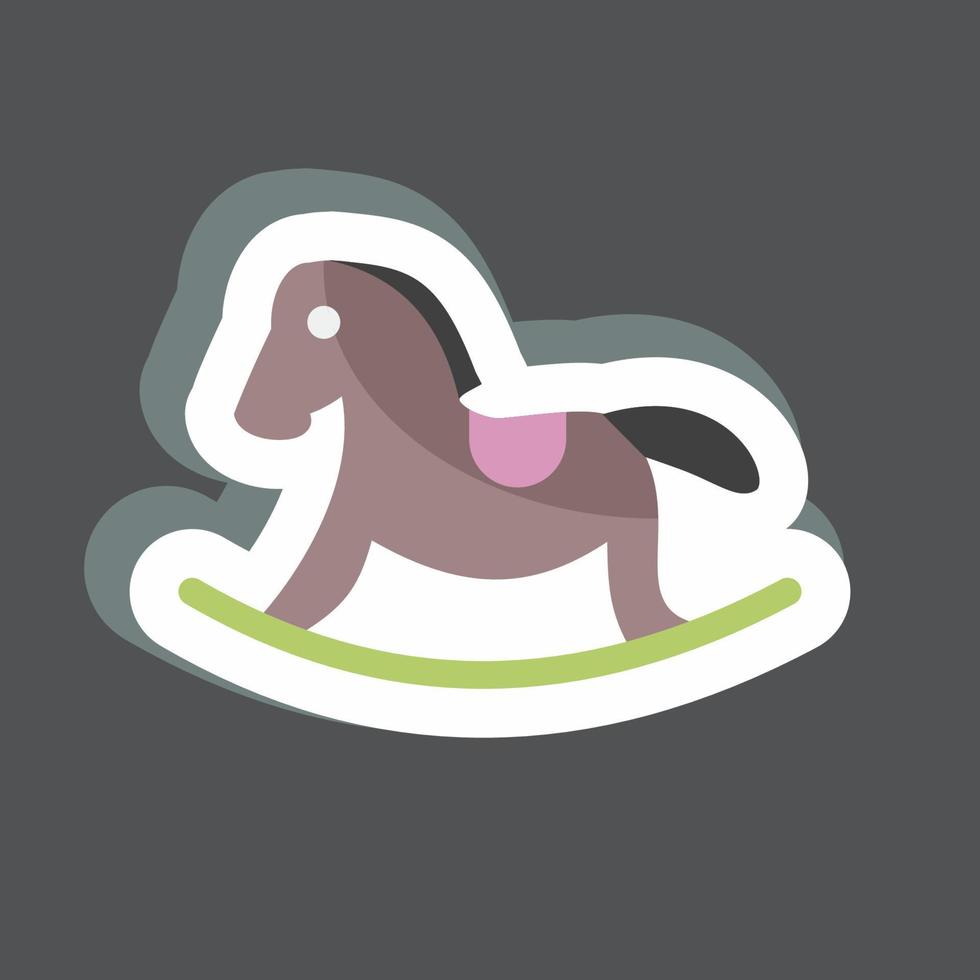 Sticker Horse. suitable for Baby symbol. simple design editable. design template vector. simple symbol illustration vector