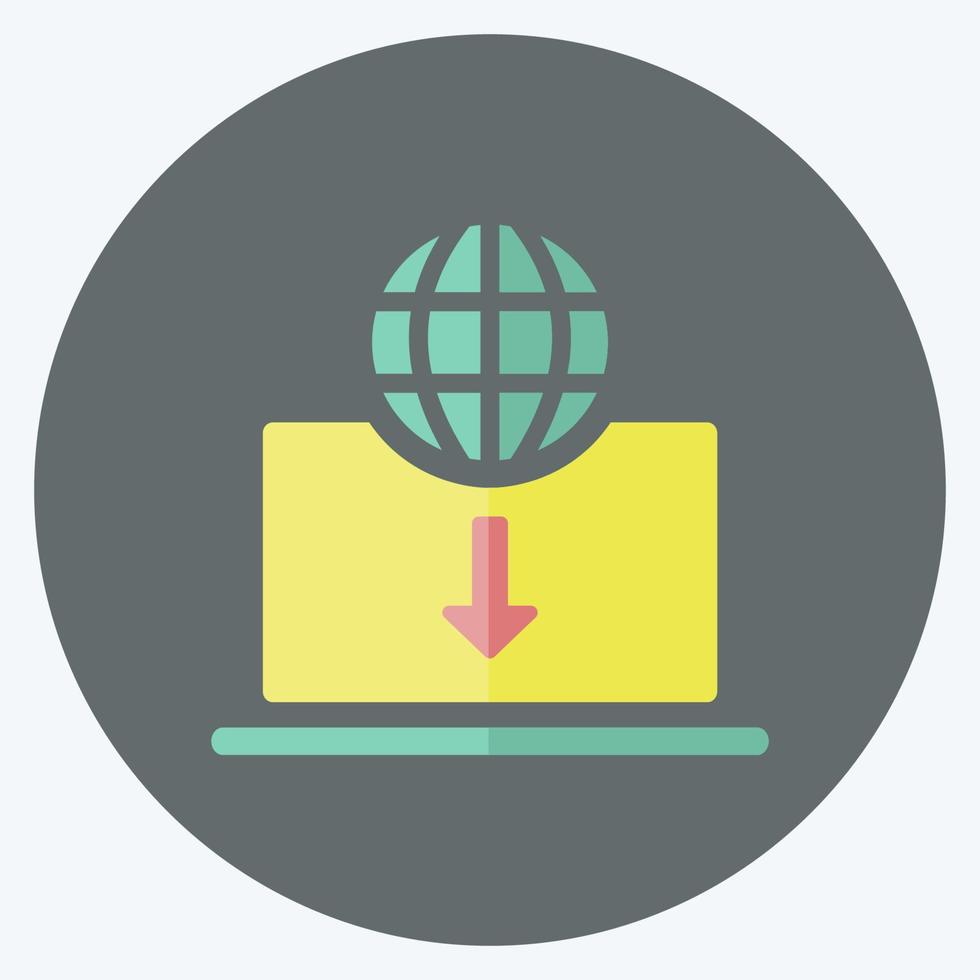 Icon Digital Commerce. suitable for Education symbol. flat style. simple design editable. design template vector. simple symbol illustration vector