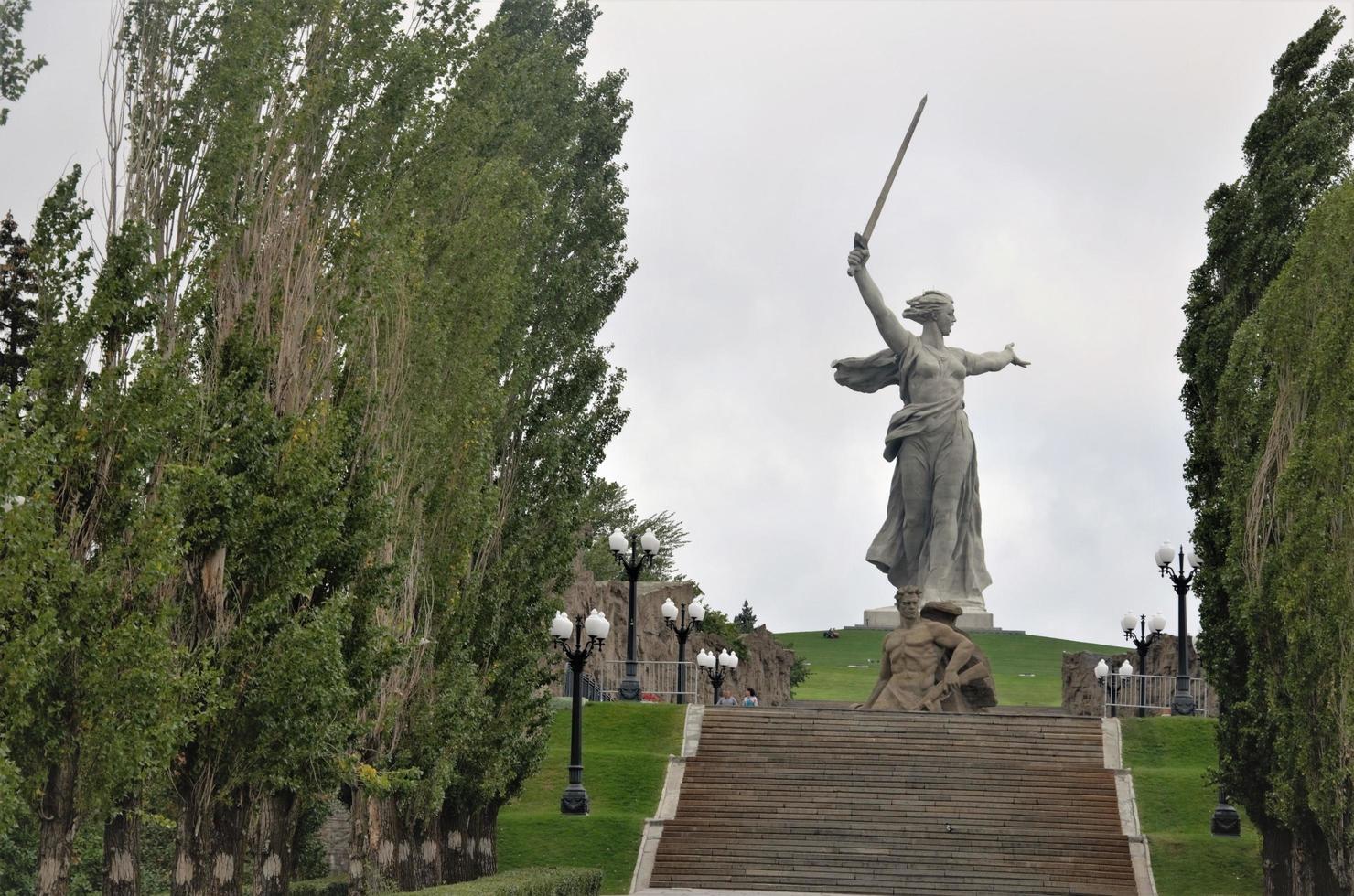 03.09.2021 Volgograd. Mamayev Kurgan is an ensemble monument dedicated to the victory in the Battle of Stalingrad, one of the main war memorials in Russia. photo