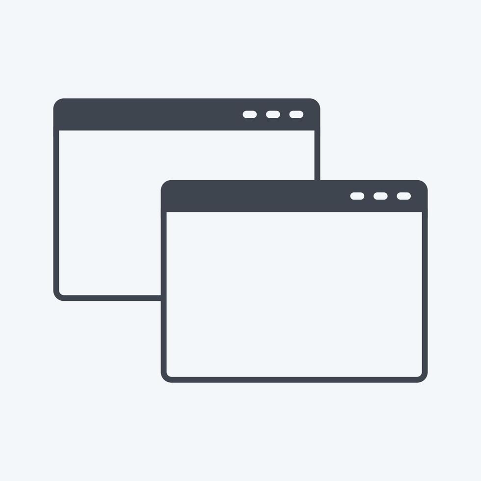 Icon Windows. suitable for Web Interface symbol. glyph style. simple design editable. design template vector. simple symbol illustration vector