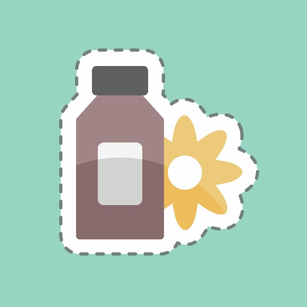 Sticker line cut Scented Lotion. suitable for Spa symbol. simple design editable. design template vector. simple symbol illustration vector