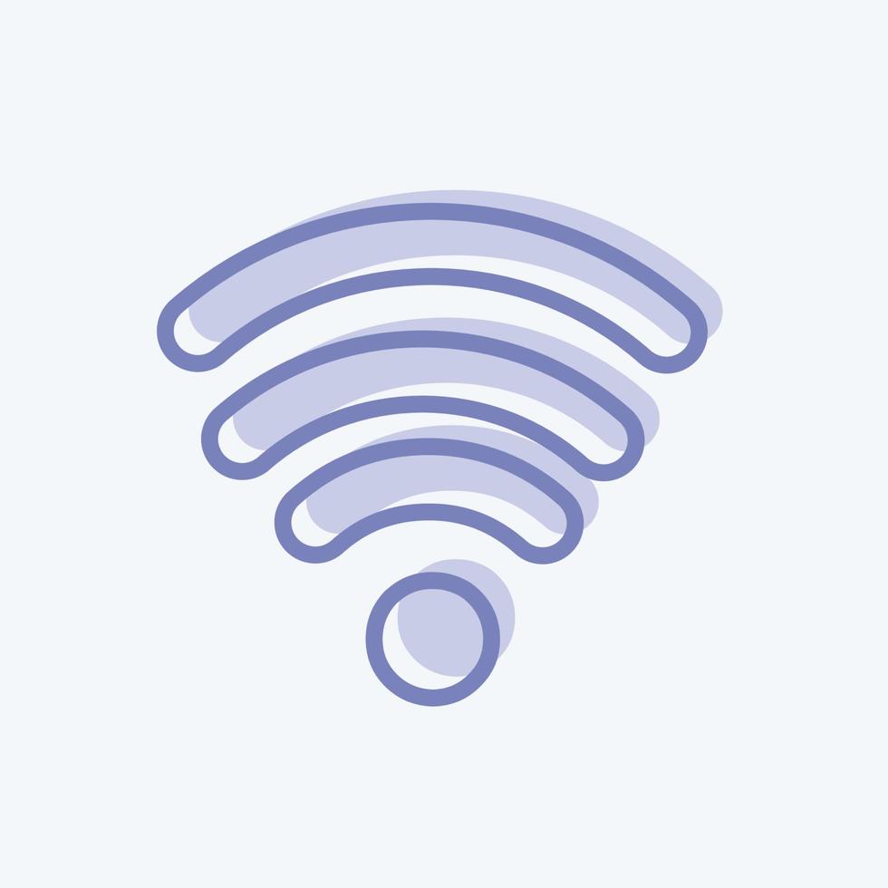 icono wifi. adecuado para el símbolo de aplicaciones móviles. estilo de dos tonos. diseño simple editable. vector de plantilla de diseño. ilustración de símbolo simple