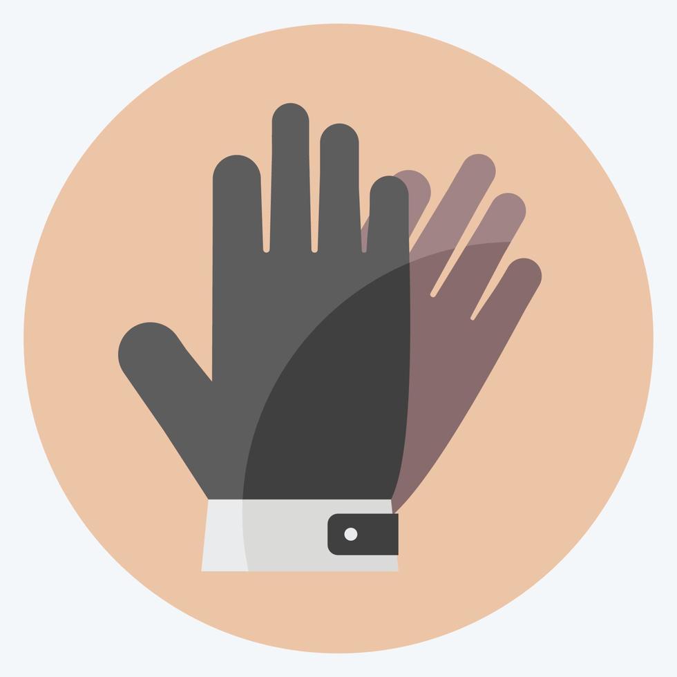 Icon Leather Gloves. suitable for men accessories symbol. flat style. simple design editable. design template vector. simple symbol illustration vector