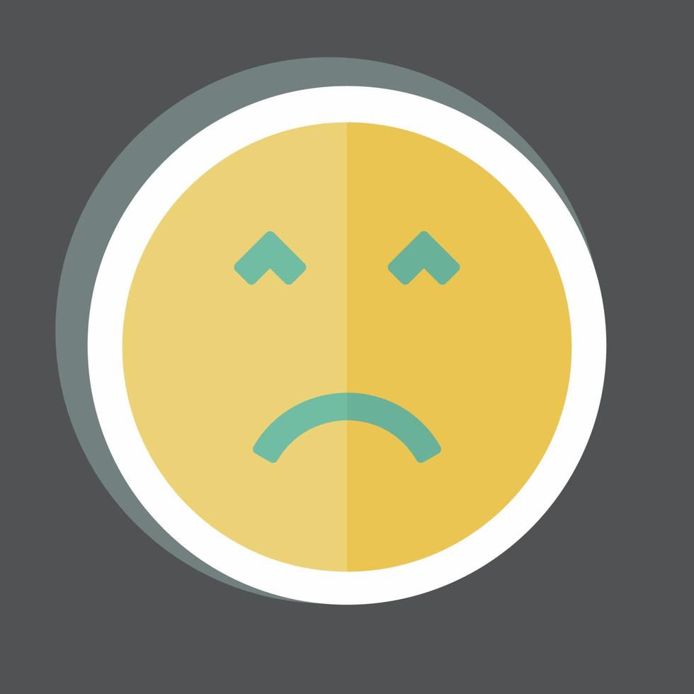 Sticker Emoticon Angry Face. suitable for Emoticon symbol. simple design editable. design template vector. simple symbol illustration vector