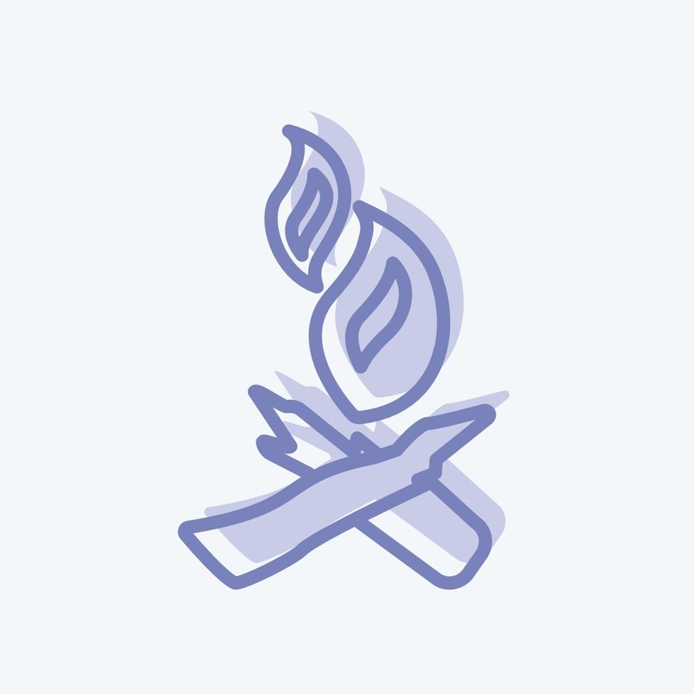 Icon Fire. suitable for Wild West symbol. two tone style. simple design editable. design template vector. simple symbol illustration vector