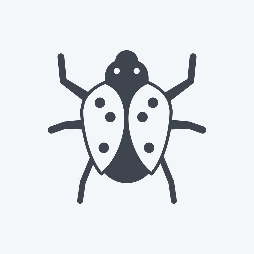 Icon Bug. suitable for Animal symbol. glyph style. simple design editable. design template vector. simple symbol illustration vector