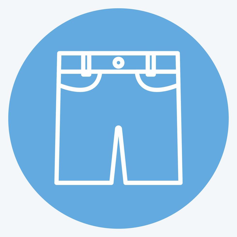 Icon Shorts. suitable for men accessories symbol. blue eyes style. simple design editable. design template vector. simple symbol illustration vector
