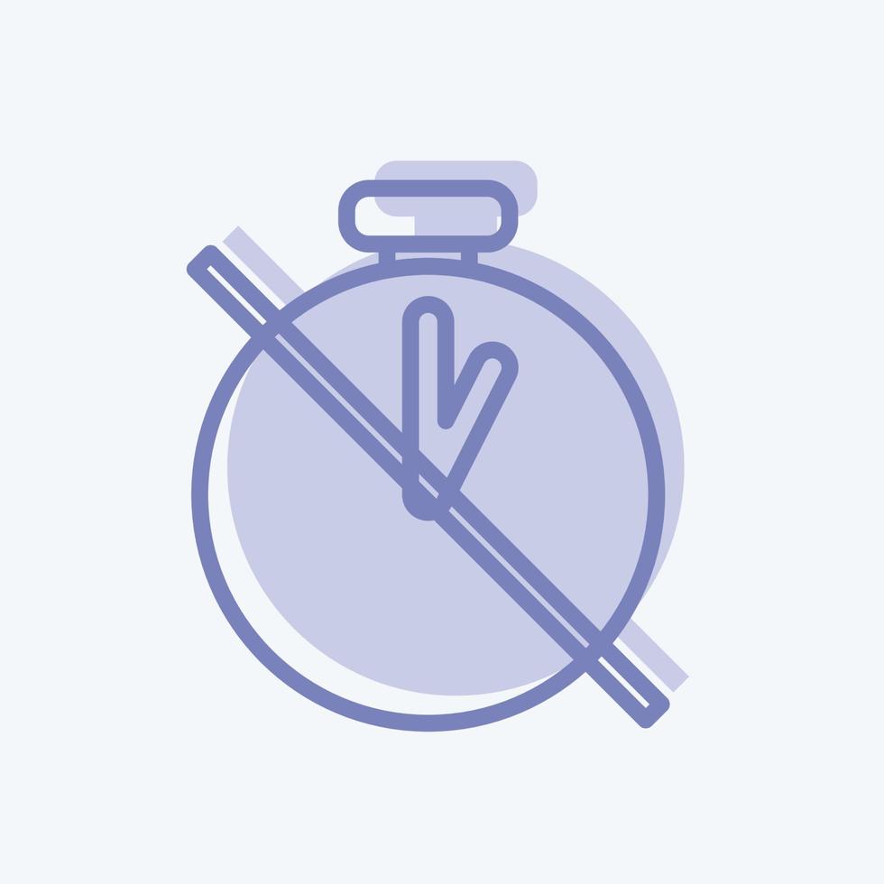 Icon Timer Off. suitable for Photo Editing symbol. two tone style. simple design editable. design template vector. simple symbol illustration vector