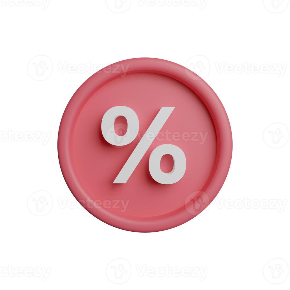 Discount element sale tag 3D icon photo high quality