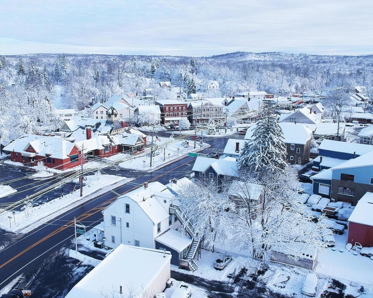 Washingtonville, New York in the snow photo