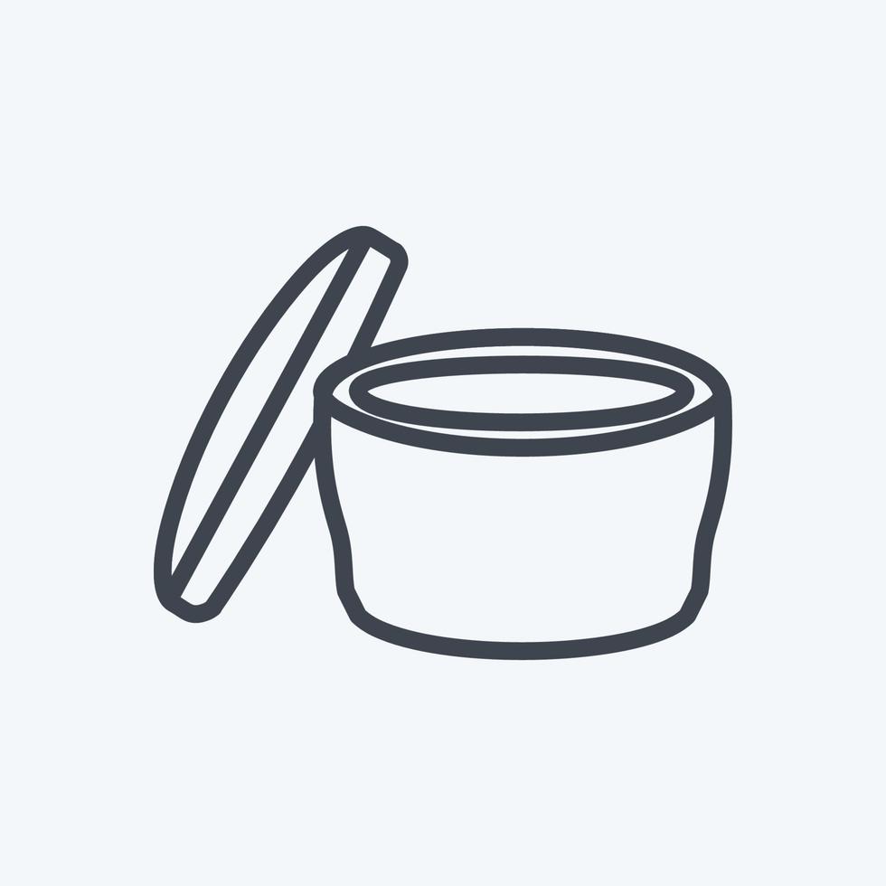 Icon Cream. suitable for beauty care symbol. line style. simple design editable. design template vector. simple symbol illustration vector