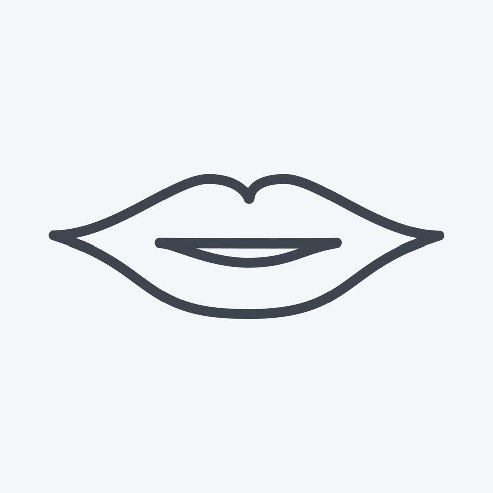 Icon Lips. suitable for beauty care symbol. line style. simple design editable. design template vector. simple symbol illustration vector