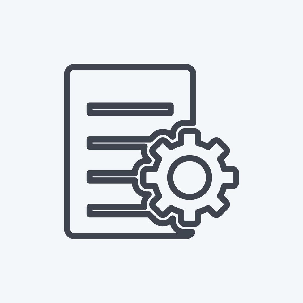Icon Document Settings. suitable for User Interface symbol. line style. simple design editable. design template vector. simple symbol illustration vector