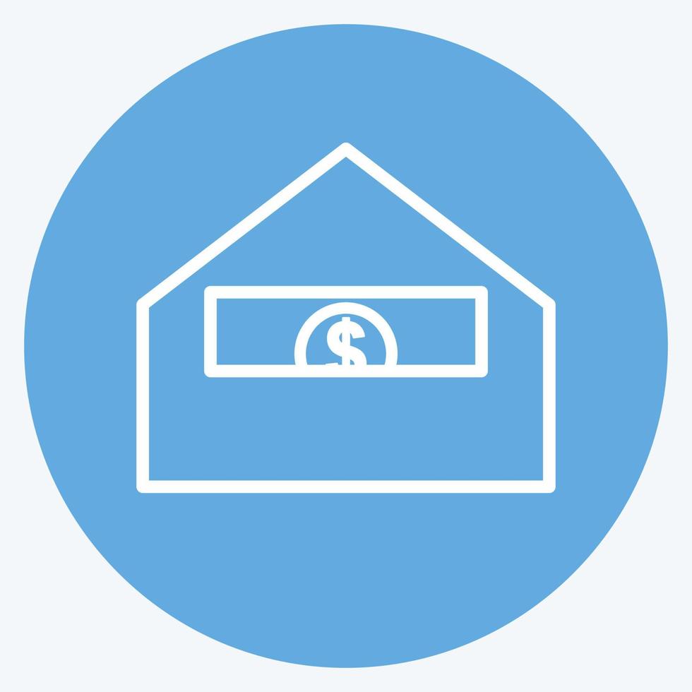 Icon Send Money. suitable for Education symbol. blue eyes style. simple design editable. design template vector. simple symbol illustration vector