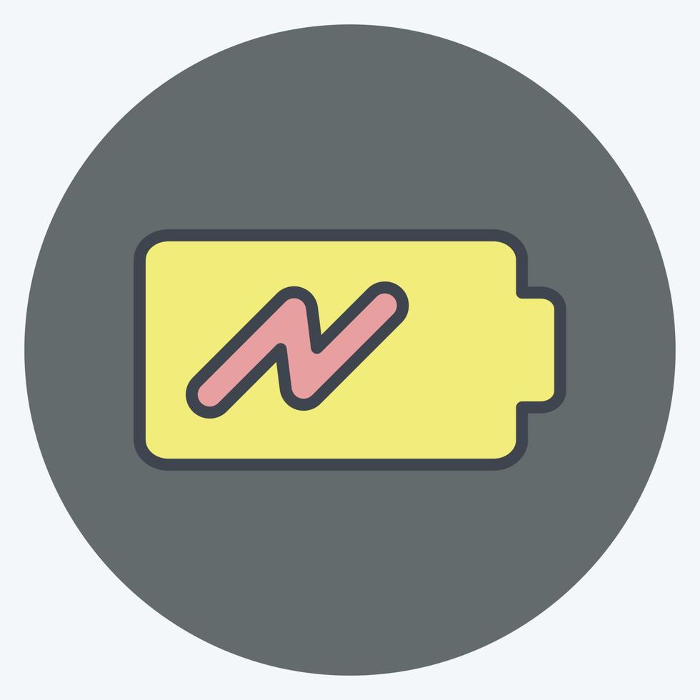 Icon Battery 2. suitable for Mobile Apps symbol. color mate style. simple design editable. design template vector. simple symbol illustration vector