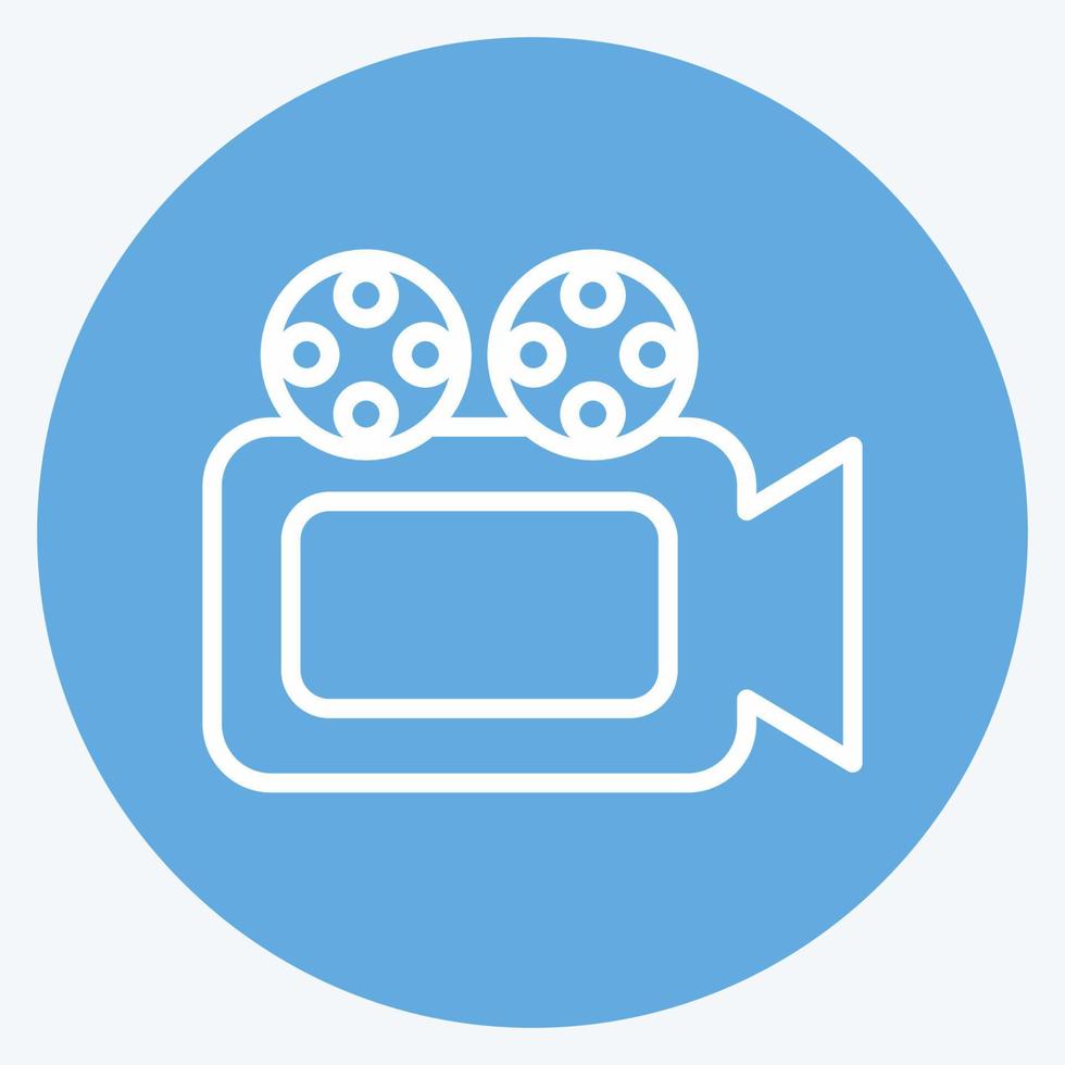 Icon Video Camera. suitable for Web Interface symbol. blue eyes style. simple design editable. design template vector. simple symbol illustration vector