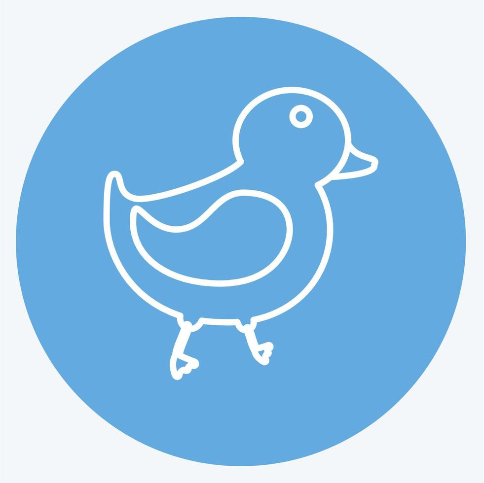 Icon Duck. suitable for animal symbol. blue eyes style. simple design editable. design template vector. simple symbol illustration vector