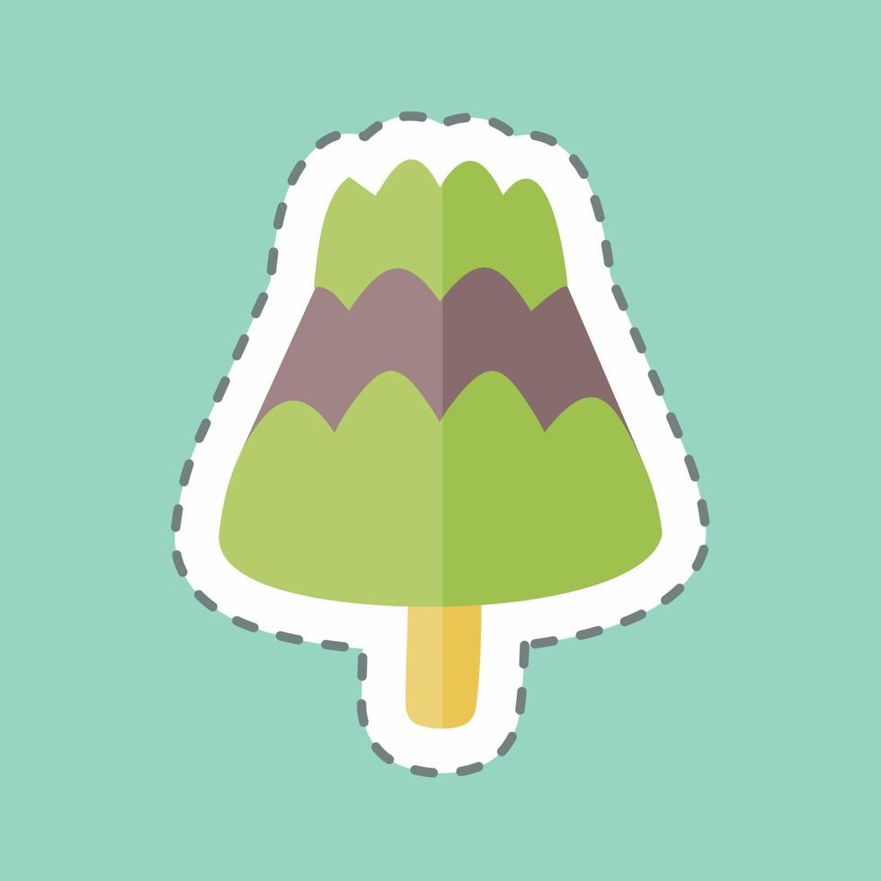Sticker line cut Artichoke. suitable for Fruits and Vegetables symbol. simple design editable. design template vector. simple symbol illustration vector