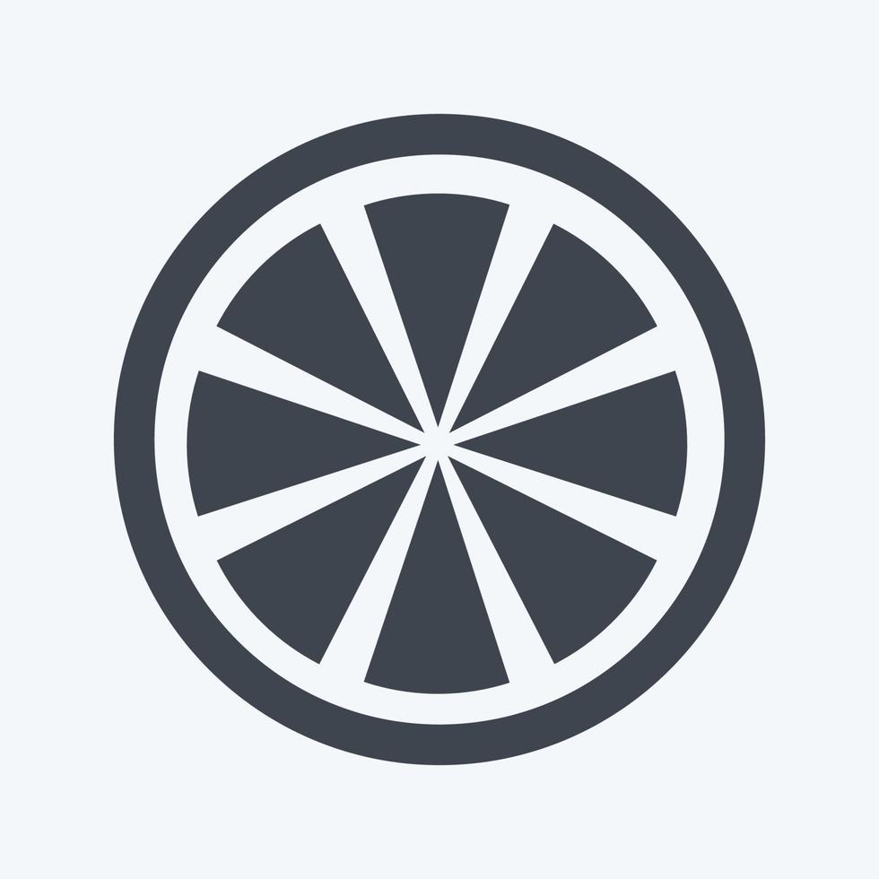Icon Orange. suitable for Fruits and Vegetables symbol. glyph style. simple design editable. design template vector. simple symbol illustration vector