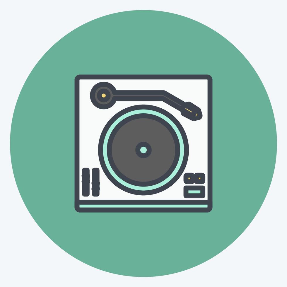 Icon Turntable. suitable for Home symbol. color mate style. simple design editable. design template vector. simple symbol illustration vector