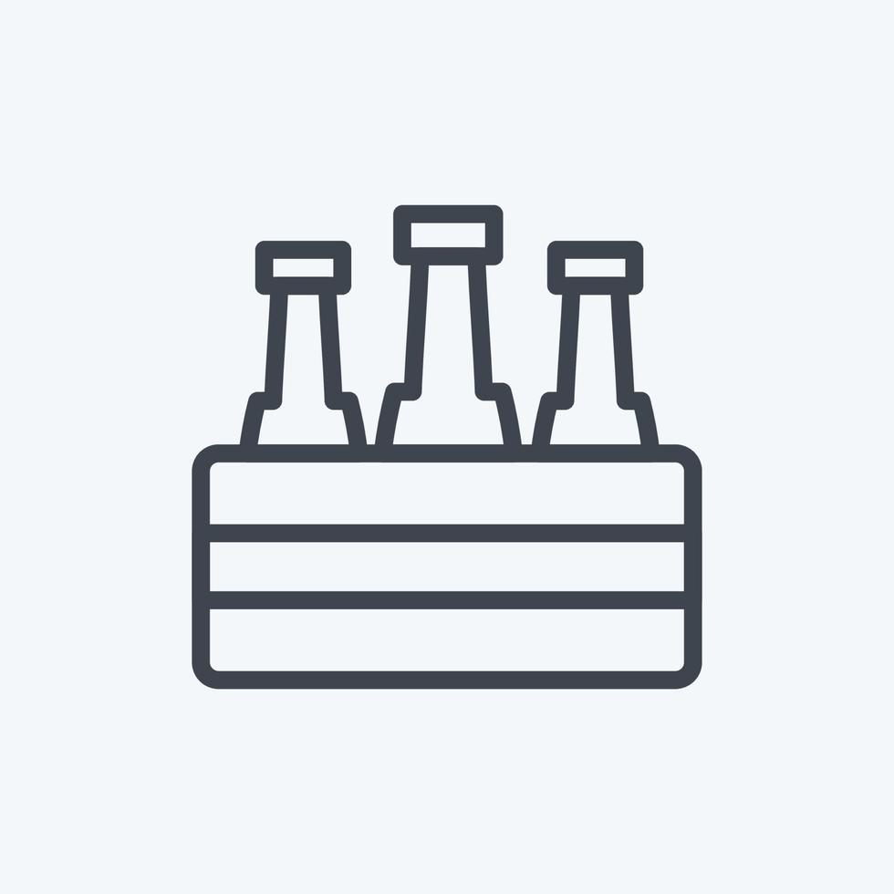 Icon Beer. suitable for Drink symbol. line style. simple design editable. design template vector. simple symbol illustration vector