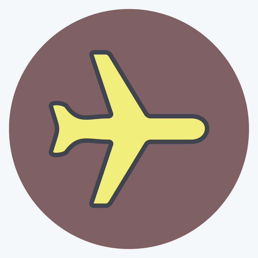 Icon Aeroplane Mode. suitable for Mobile Apps symbol. color mate style. simple design editable. design template vector. simple symbol illustration vector