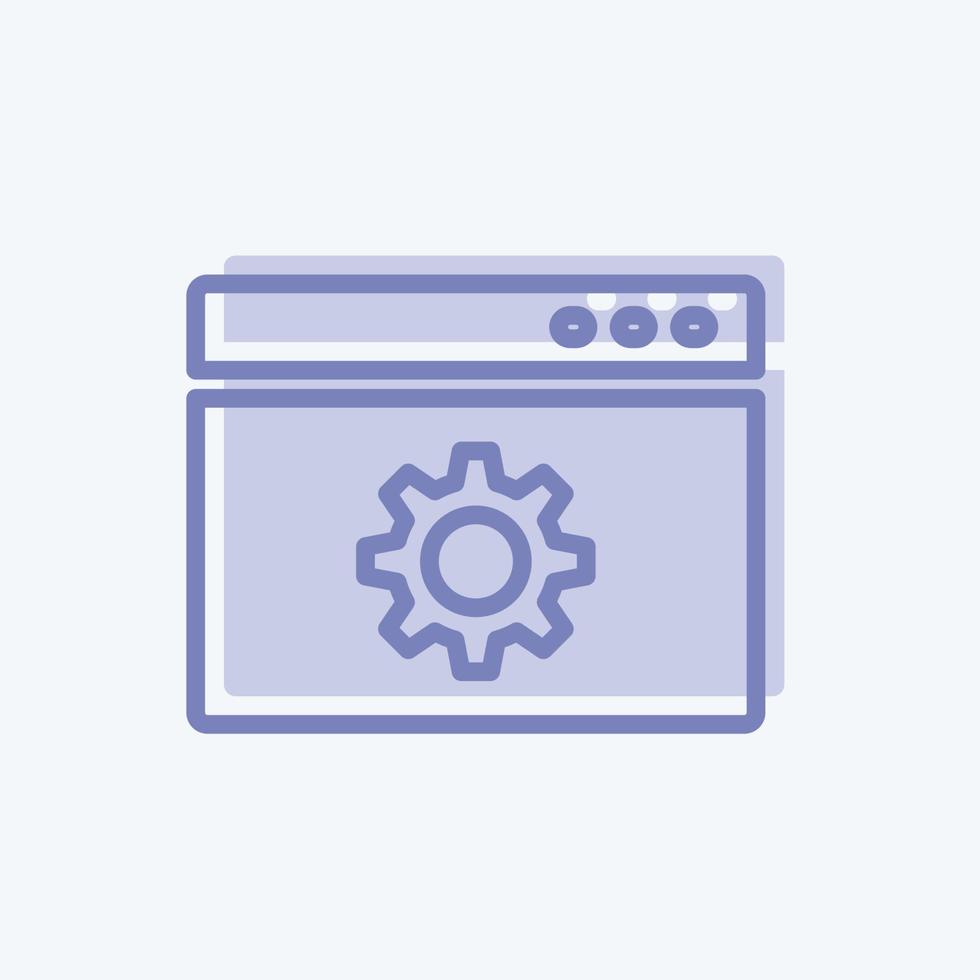 Icon Web Optimization. suitable for IT Services symbol. two tone style. simple design editable. design template vector. simple symbol illustration vector