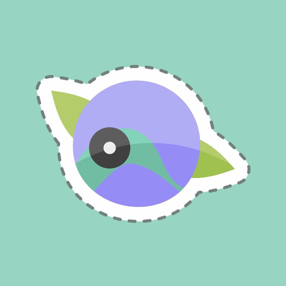 Sticker line cut Blueberry. suitable for Fruits and Vegetables symbol. simple design editable. design template vector. simple symbol illustration vector
