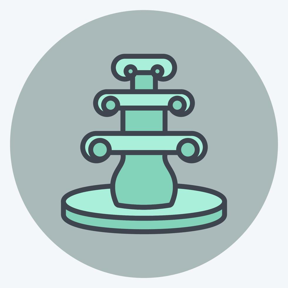 Icon Fountain. suitable for Home symbol. color mate style. simple design editable. design template vector. simple symbol illustration vector