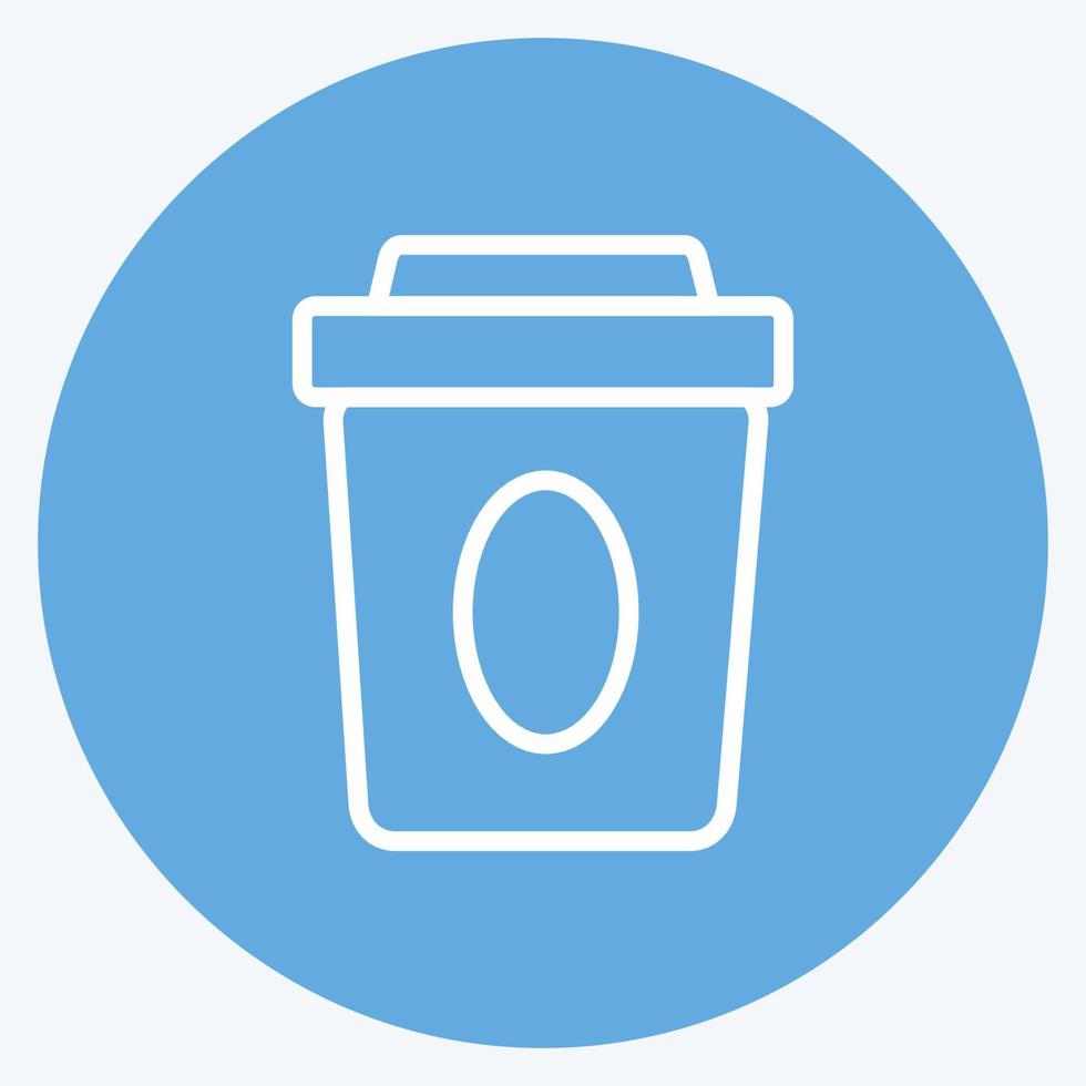 Icon To Go. suitable for Drink symbol. blue eyes style. simple design editable. design template vector. simple symbol illustration vector