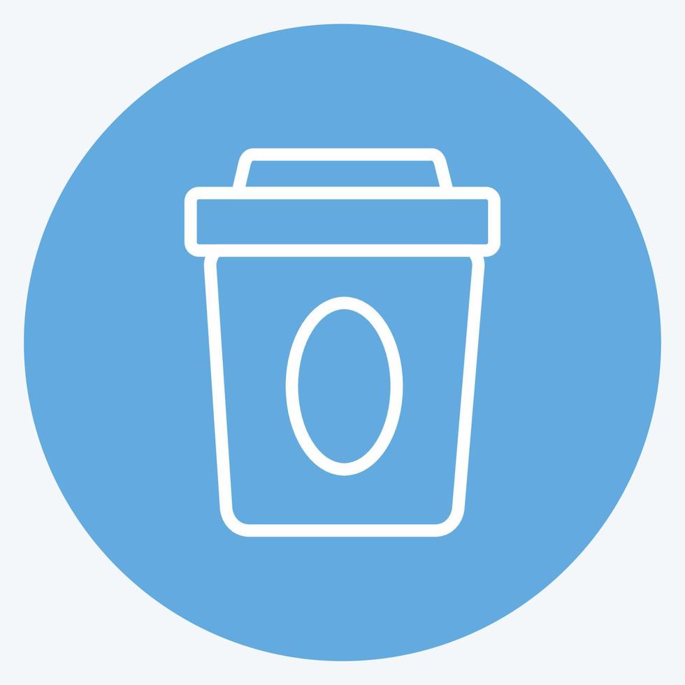 Icon To Go. suitable for Drink symbol. blue eyes style. simple design editable. design template vector. simple symbol illustration vector