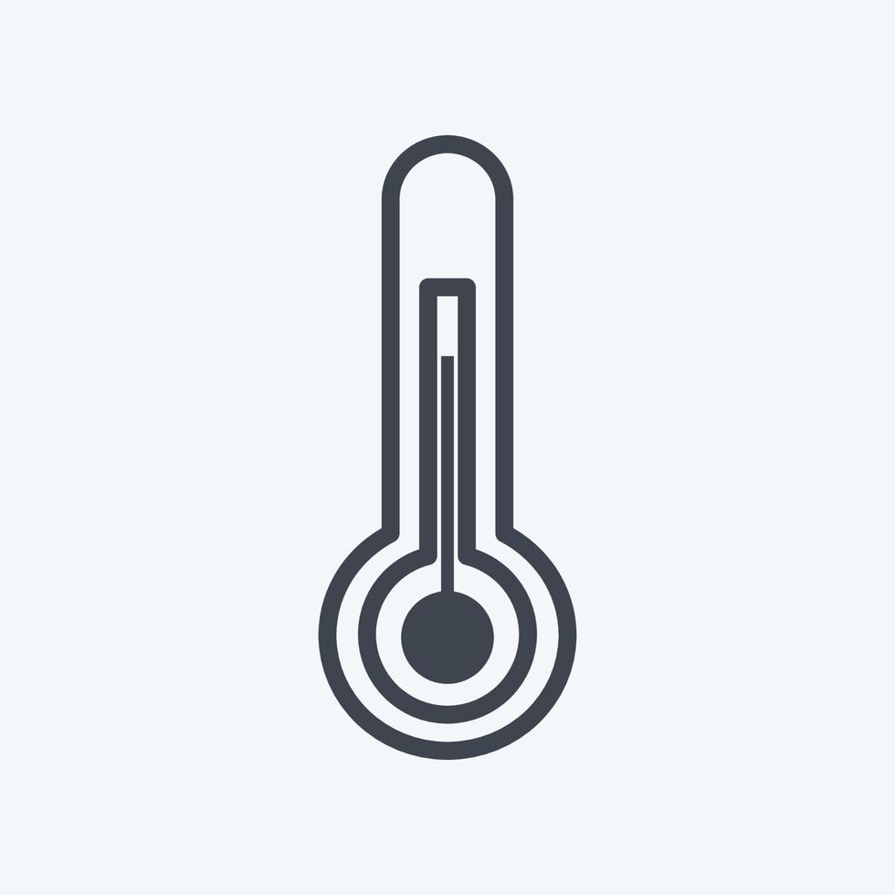 Icon Temperature Check. suitable for Spring symbol. line style. simple design editable. design template vector. simple symbol illustration vector