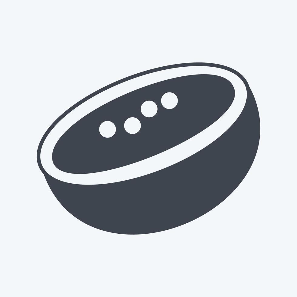 Icon Coconut. suitable for Fruits and Vegetables symbol. glyph style. simple design editable. design template vector. simple symbol illustration vector