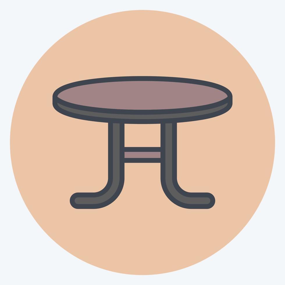 Icon Coffee Table. suitable for Home symbol. color mate style. simple design editable. design template vector. simple symbol illustration vector