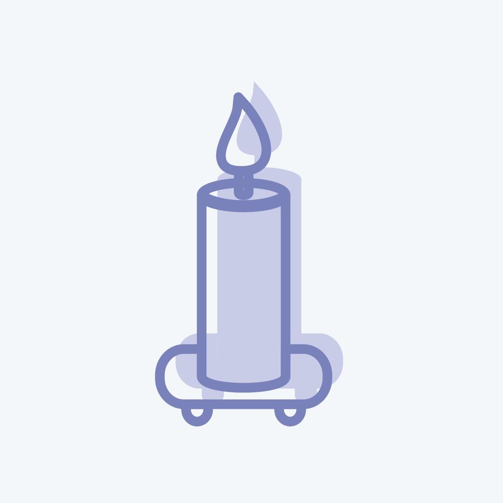 Icon Candle on Shelf. suitable for Spa symbol. two tone style. simple design editable. design template vector. simple symbol illustration vector