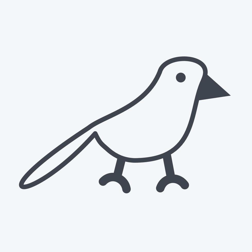 pájaro icono. adecuado para el símbolo de primavera. estilo de glifo. diseño simple editable. vector de plantilla de diseño. ilustración de símbolo simple