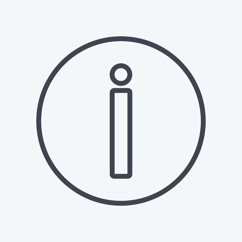 Icon About. suitable for Mobile Apps symbol. line style. simple design editable. design template vector. simple symbol illustration vector