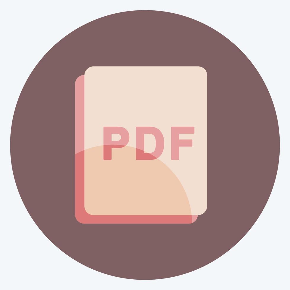 imagen del icono como pdf. adecuado para el símbolo de edición de fotos. estilo plano diseño simple editable. vector de plantilla de diseño. ilustración de símbolo simple